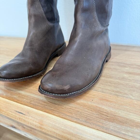 Frye Paige Tall Riding Knee High Boots Women's Brown Leather Size 9 - Picture 6 of 16